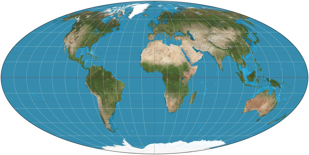Mollweide equal-area projection