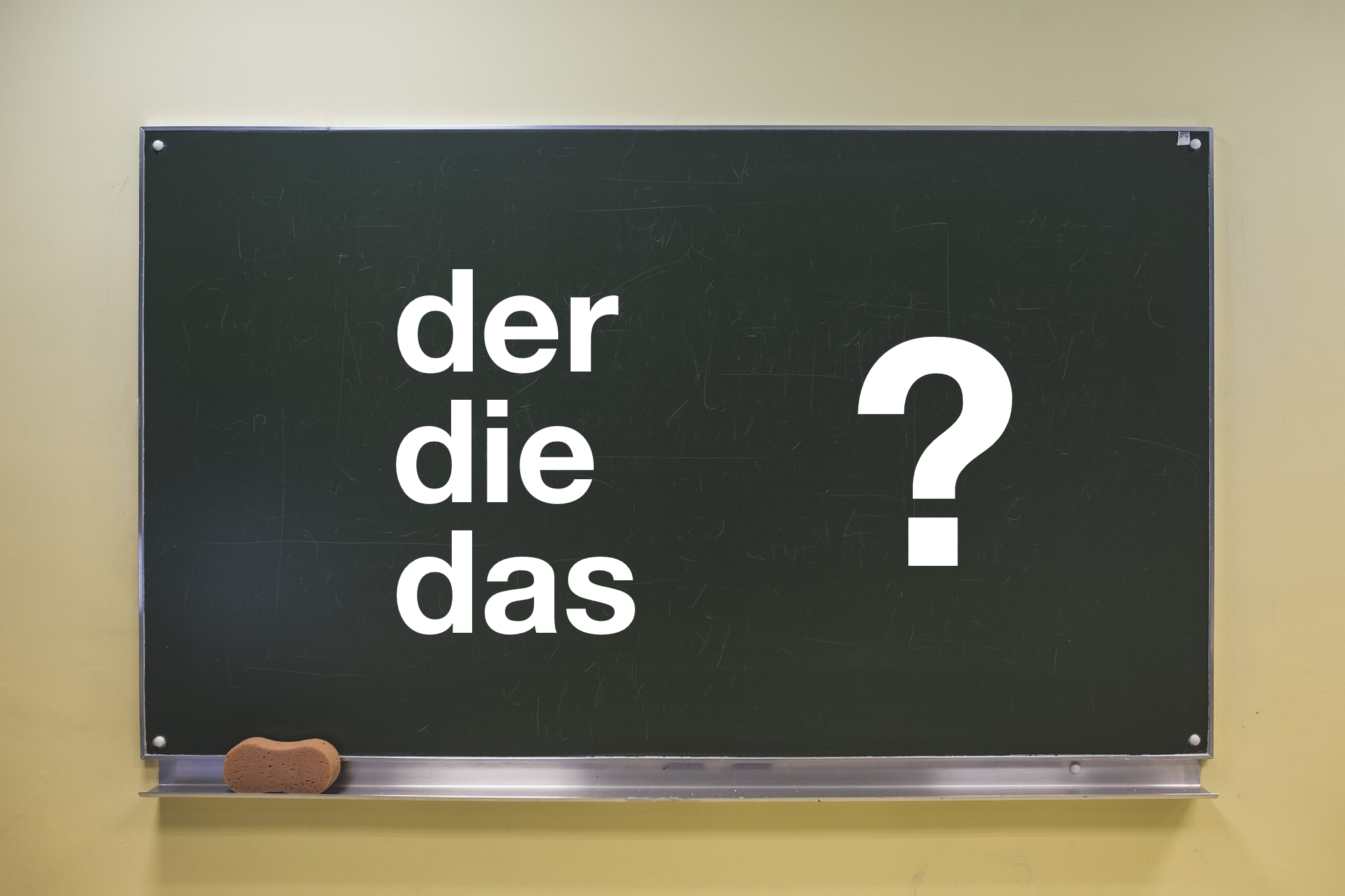 blackboard with: der, die, das
