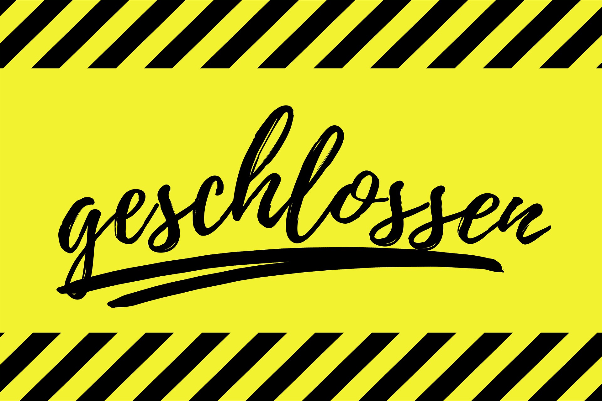 sign saying: geschlossen