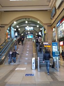 inside a main train station