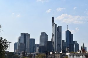 city scape with high rise buildings