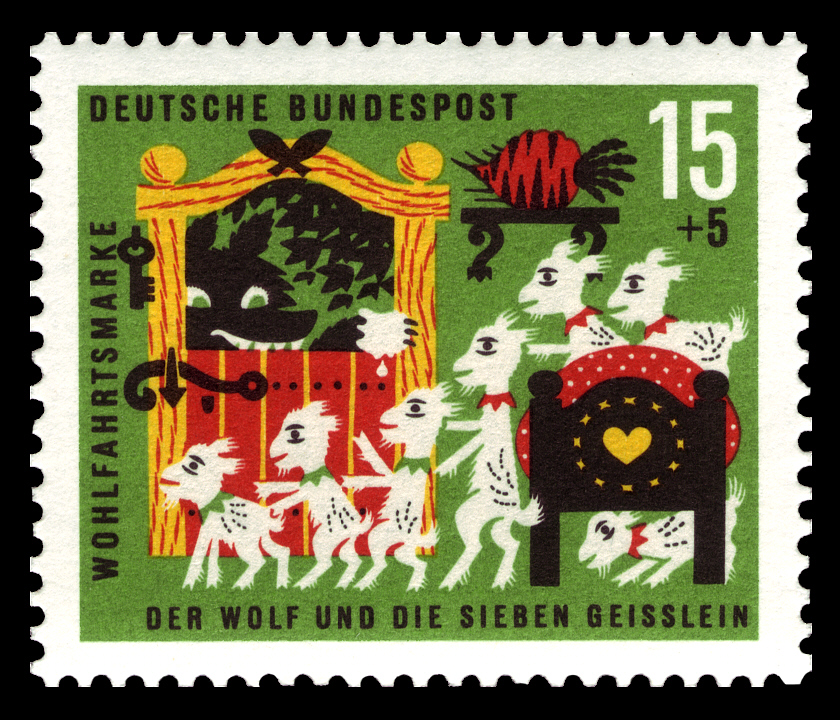 Der Wolf und die sieben Geisslein Stamp