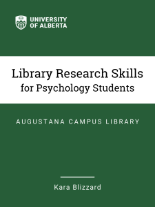 Library Research Skills for Psychology Students book cover