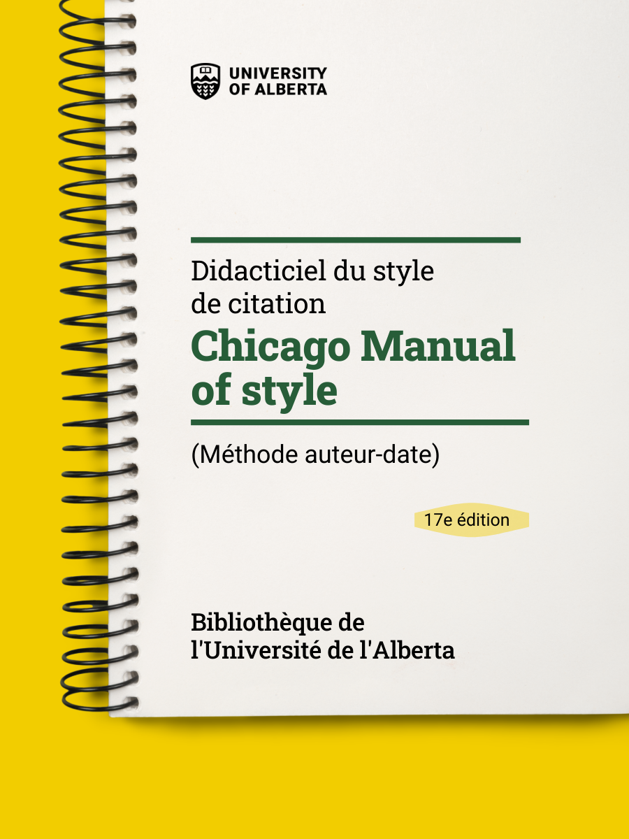 Page couverture de Didacticiel du style de citation Chicago Manual of Style, 17e édition (méthode auteur-date)