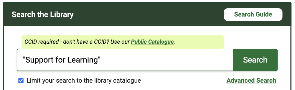Journal Title Search in the Library Catalogue