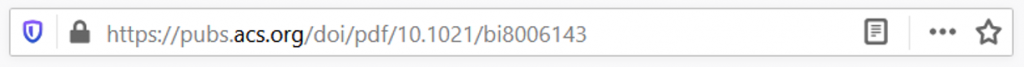 This shows a regular url in the webaddress, no prozy