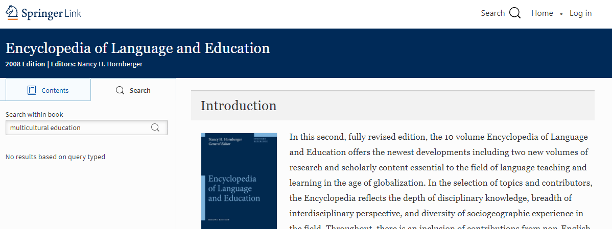 image of encyclopedia of language and education