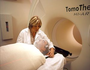 patient having radiation therapy