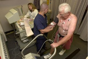 person having a exercise stress test