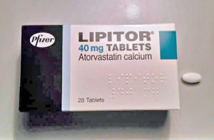 Box of 40 mg Lipitor tablets from Pfizer.