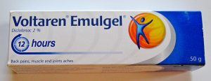 50 g package of Voltaren Emulgel for back pains, muscle and joint aches