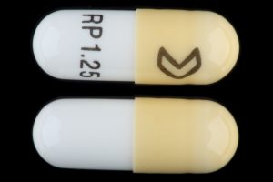 Two 1.25 milligram oral capsules of Ramipril.