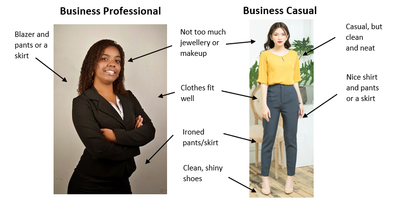 Appropriate business attire for women