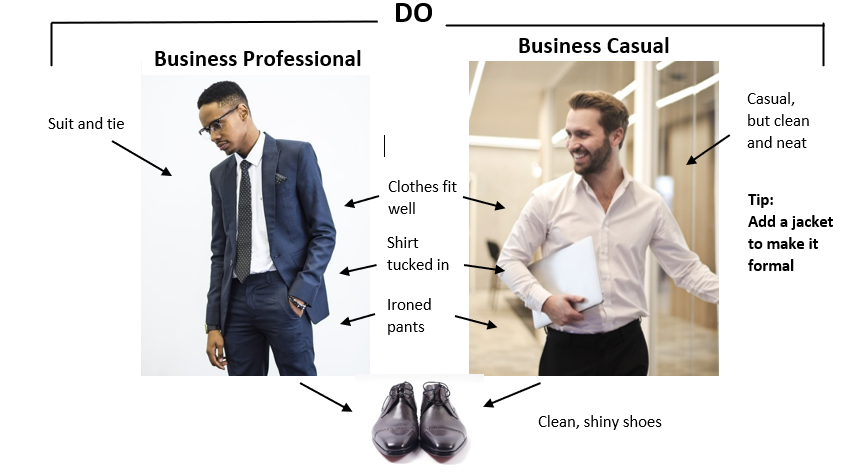 Appropriate business attire for men
