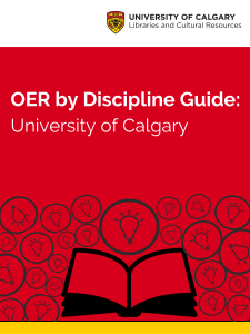 OER by Discipline Guide: University of Calgary book cover