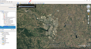 Figure T7: Annotated historical Google Earth imagery of Calgary and surrounding areas from 1984.