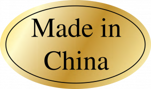 Diagram of a label with the caption “Made in China”.