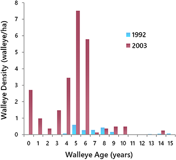Graph of walleye recovery