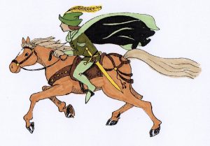 a prince riding his horse