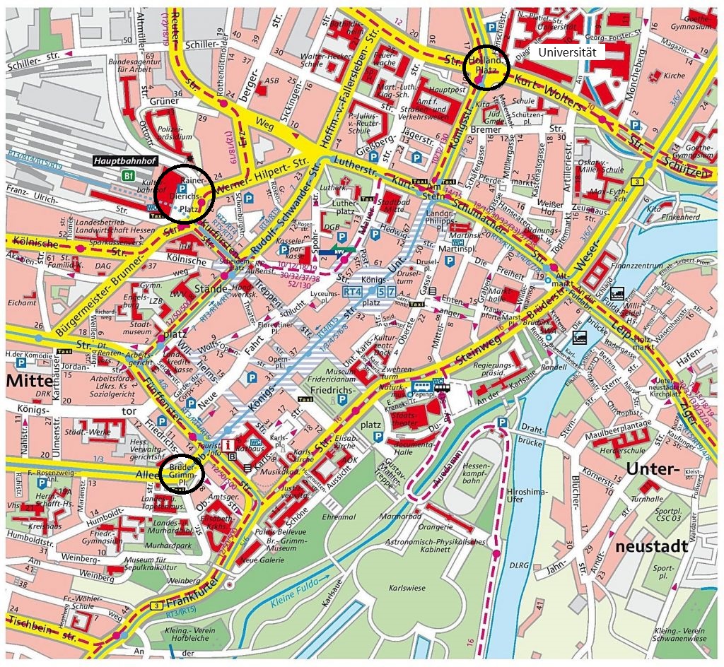 a city map of Kassel