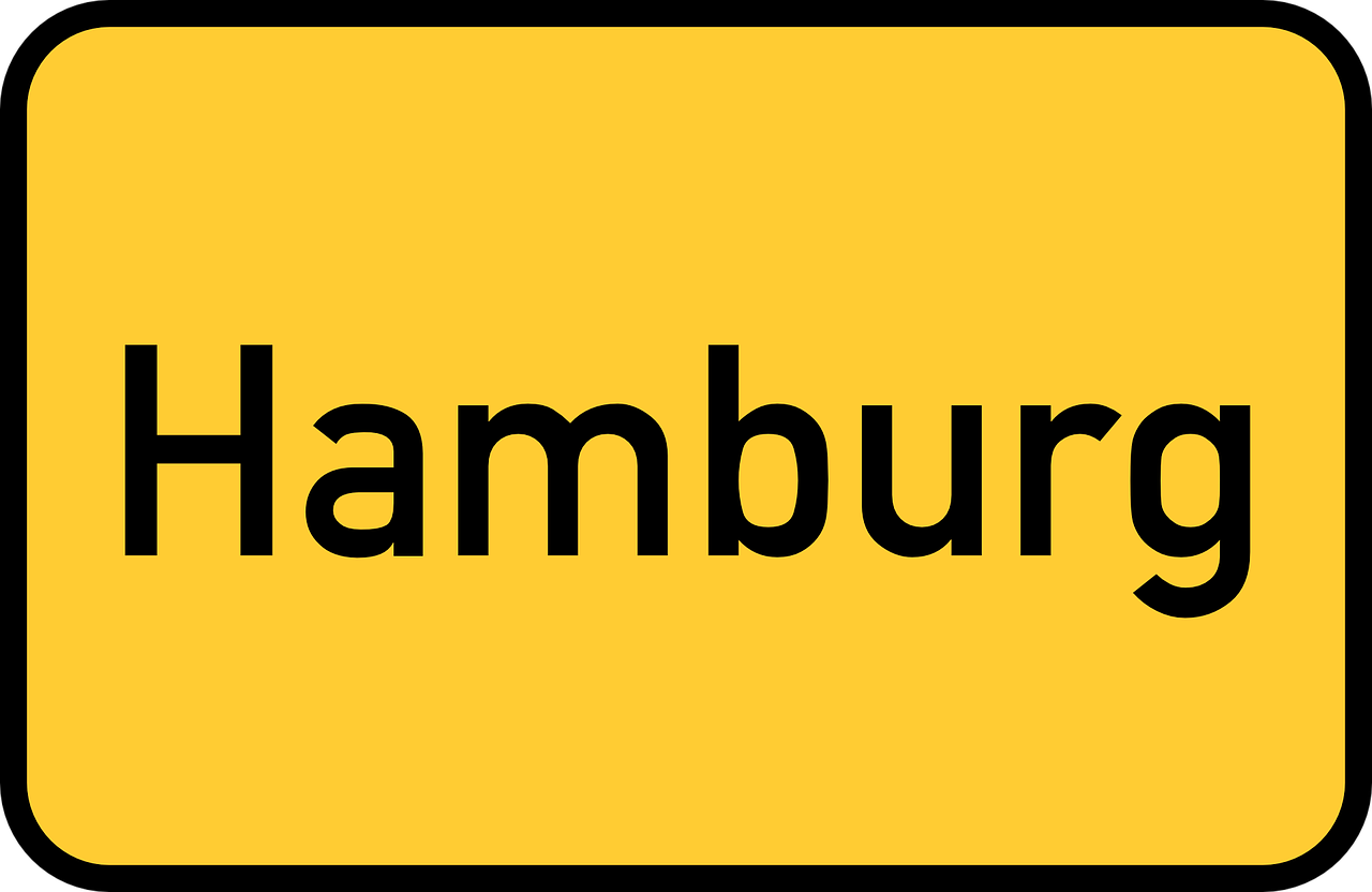Hamburg (yellow city sign)