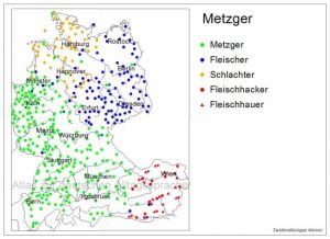 where words are used in Germany